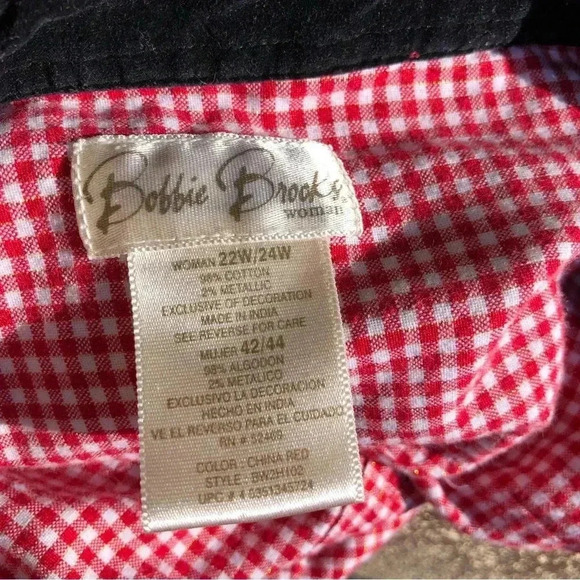 Bobbie Brooks Vintage 1980’s Christmas Blouse size 22W - Picture 6 of 6